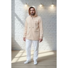 Black Steel Kapşonlu Fermuarlı Erkek Hırka