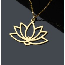 Myz Takı Lotus Çiçeği Figürlü 925 Ayar Gümüş Kadın Kolyesi