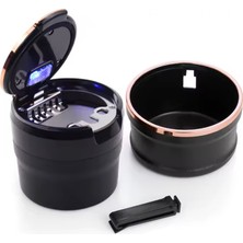 Koto Araba Sigara Küllük LED Işıklı Kapaklı Porselen Araç Küllüğü Gold