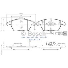 Bosch Fren Balatası Takım Ön [volkswagen,vw]   1K0698151E  0986495412 0986424797