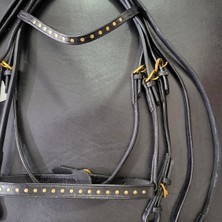 El Yapımı Avrupa Deri Işlemeli Başlık Dizgin