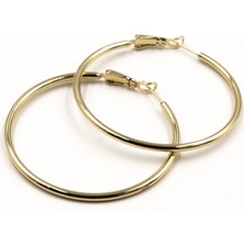 Sose Moda Zarif 4cm Gold Xuping Halka Küpe | Anti Alerjik ve Parlak Tasarım