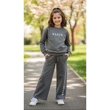 Butik Kız Çocuk %100 Pamuklu Ispanyol Paça Alt - Üst Takım Eşofman Takımı