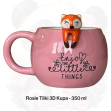 Tohana 3d Sarkan Sevimli Hayvan Figürlü Seramik Kupa Mor