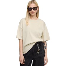 Puma Her Oversized Kadın Bej Günlük Stil T-Shirt 68814887