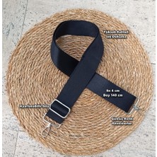 Nga's Siyah Yüksek Kaliteli Ayarlanabilir Çanta Askısı, Çapraz Çanta Askısı Gümüş Toka Detaylı Omuz Askısı