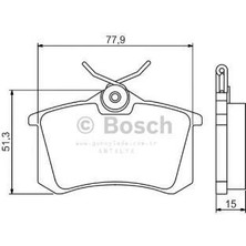 Bosch Fren Balatası Takım Arka [skoda Fabia,roomster,octavia] 1K0698451J 0986495226