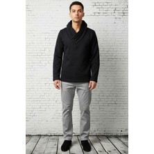 Şal Yaka Erkek Casual Sweatshırt