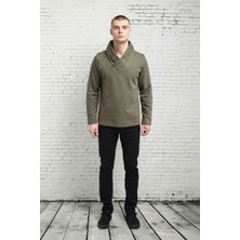 Şal Yaka Erkek Casual Sweatshırt