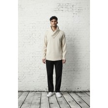 Şal Yaka Erkek Casual Sweatshırt