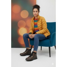 Doçka Kadın Yumuşak Likralı Hakiki Deri Günlük Düz Taban Fermuarlı Ortopedik Bot AE25/KB1988