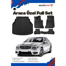 Ko Kaliteoto Mercedes C Seri W204 2007 Model Yumuşak Paspas+Bagaj Havuzu Setii Prox
