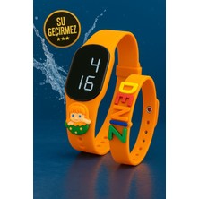 Çocuk Kol Saati Dokunmatik LED Su Geçirmez ve Bileklik ( Turuncu Denizkızı Akıllı Saat Değildir)
