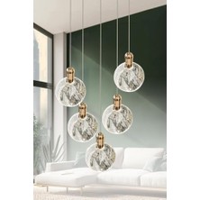 Eray Aydınlatma 8002-4+1 Sarkıt Gold LED Avize