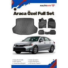 Ko Kaliteoto Honda Civic Sedan 2025 Model Yumuşak Paspas+Bagaj Havuzu Setii Proxy