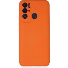 Techmrt Newface Tecno Pova Neo Kılıf Nano Içi Kadife Silikon - Turuncu