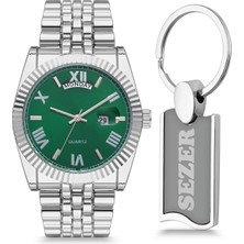 Erkek Kol Saati Metal Kişiye Özel Anahtarlıklı