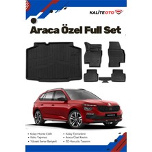 Ko Kaliteoto Skoda Kamiq 2020-2021-2022-2023-2024-2025 Model Yumuşak Paspas+Bagaj Havuzu Setii Proxy