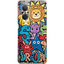 PrintiFy Huawei Nova 9 Se ile Uyumlu Grafiti Star Team Tasarımlı Şeffaf Silikon Kılıf