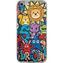 PrintiFy Iphone 5 ile Uyumlu Grafiti Star Team Tasarımlı Şeffaf Silikon Kılıf