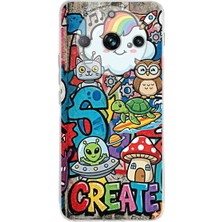 PrintiFy Realme 11 Pro ile Uyumlu Grafiti Create Art Tasarımlı Şeffaf Silikon Kılıf