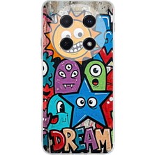 PrintiFy Huawei Nova 12S ile Uyumlu Grafiti Dream Street Tasarımlı Şeffaf Silikon Kılıf