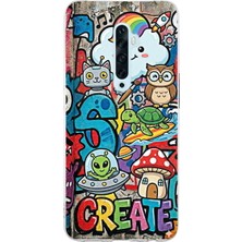 PrintiFy Oppo Reno 2z ile Uyumlu Grafiti Create Art Tasarımlı Şeffaf Silikon Kılıf