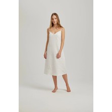 Pamuk & Pamuk Beyaz Ip Askılı Gecelik