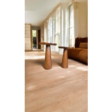 Açık Ceviz Renk Yan Sehpa Ahşap Mantar Sehpa Seti – 2’li Set