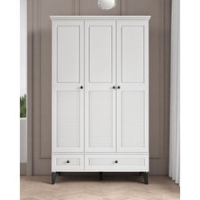Miracool Panjur Fix 3 Kapılı Dolap / %100 Mdf / Beyaz