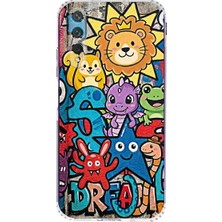 PrintiFy Huawei Nova 5t ile Uyumlu Grafiti Star Team Tasarımlı Şeffaf Silikon Kılıf