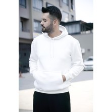 EYDAMOON Erkek Kapüşonlu 3 Iplik Kanguru Cepli Standart Fit Sweatshirt (Puf Kumaş&pamuklu)