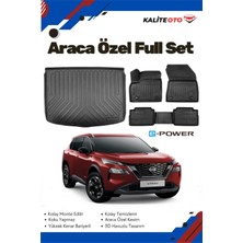 Ko Kaliteoto Nissan X-Trail 5 Koltuk E-Power 2023 Model Yumuşak Paspas+Bagaj Havuzu Setii