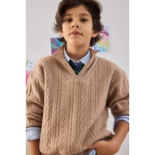 DeFacto Erkek Çocuk Yarım Fermuarlı İçi Yumuşak Tüylü Sweatshirt G3674A825CW