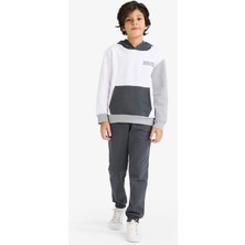 DeFacto Erkek Çocuk 2'li Takım Baskılı Kapüşonlu Sweatshirt Jogger Eşofman Altı C8316A825CW