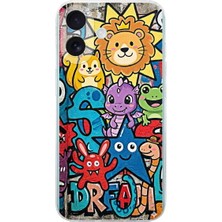 PrintiFy iPhone 16 Plus ile Uyumlu Grafiti Star Team Tasarımlı Şeffaf Silikon Kılıf