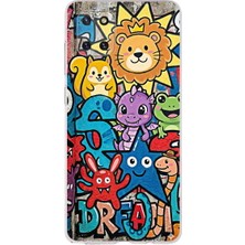PrintiFy Samsung Galaxy A81 ile Uyumlu Grafiti Star Team Tasarımlı Şeffaf Silikon Kılıf