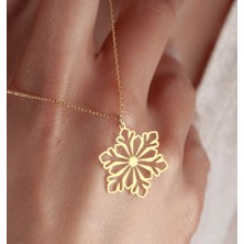 Myz Takı Çiçek Desenli 925 Ayar Gümüş Kadın Kolyesi