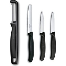 Victorinox Siyah Soyacak ve Bıçak Seti 4'lü