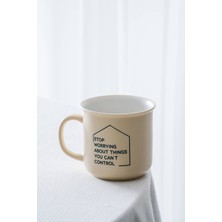 Acar Ruby Porselen Kupa Krem - 410 ml