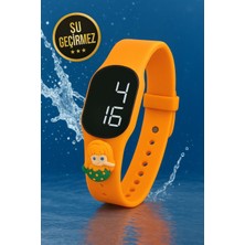 Çocuk Kol Saati Dokunmatik LED Su Geçirmez Turuncu Denizkızı (Akıllı Saat Değildir)