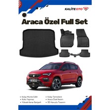 Ko Kaliteoto Seat Ateca 4x4 2023-2024-2025 Model Yumuşak Paspas+Bagaj Havuzu Setii Proxy