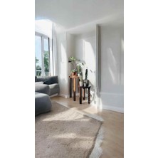 Ahşap 2’li Set Mantar Yan Sehpa Fiskos Modern Ceviz Renk