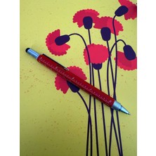 Kişiye Özel 7’si 1 Arada Mühendis Kalemi  Su Terazili, Metreli, Cetvelli, Dokunmatik Uçlu, Tornavida Setli Myk Hediye ve Sanat Atölyesi Özel Üretim