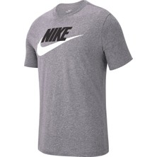 Nike M Nsw Tee Icon Futura Erkek Gri T-Shirt - AR5004-063