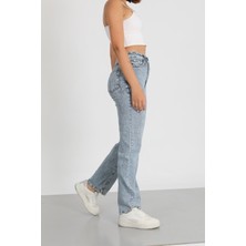 Neva Shop Buz Mavi Palazzo Pantolon