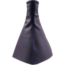 Nuvigo Tüm Araçlara Uyumlu Vites Körüğü Siyah Vinil Mavi Dikiş