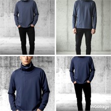 Black Steel Balıkçı Yaka Modelli Sweatshırt