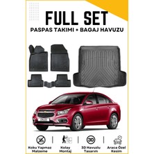 Ko Kaliteoto Chevrolet Cruze Sedan Çift Kulak 2012 Model Birebir Uyumlu Bagaj Havuzu+Paspas Setii