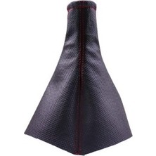 Nuvigo Tüm Araçlara Uyumlu Vites Körüğü Siyah Vinil Kırmızı Dikiş